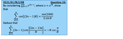 Complex Numbers in Further Mathematics